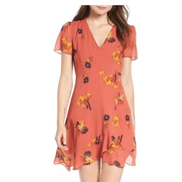 Madewell Cactus Ruffle Posy Flower Dress Size 4 - Picture 1 of 8